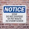 Signmission Stop Do Not Dispose Of Pet Waste In Storm Sewer, 10 in W x Rectangle, Plastic OS-2PACK-NS-P-710-L-18475 - alternate 8